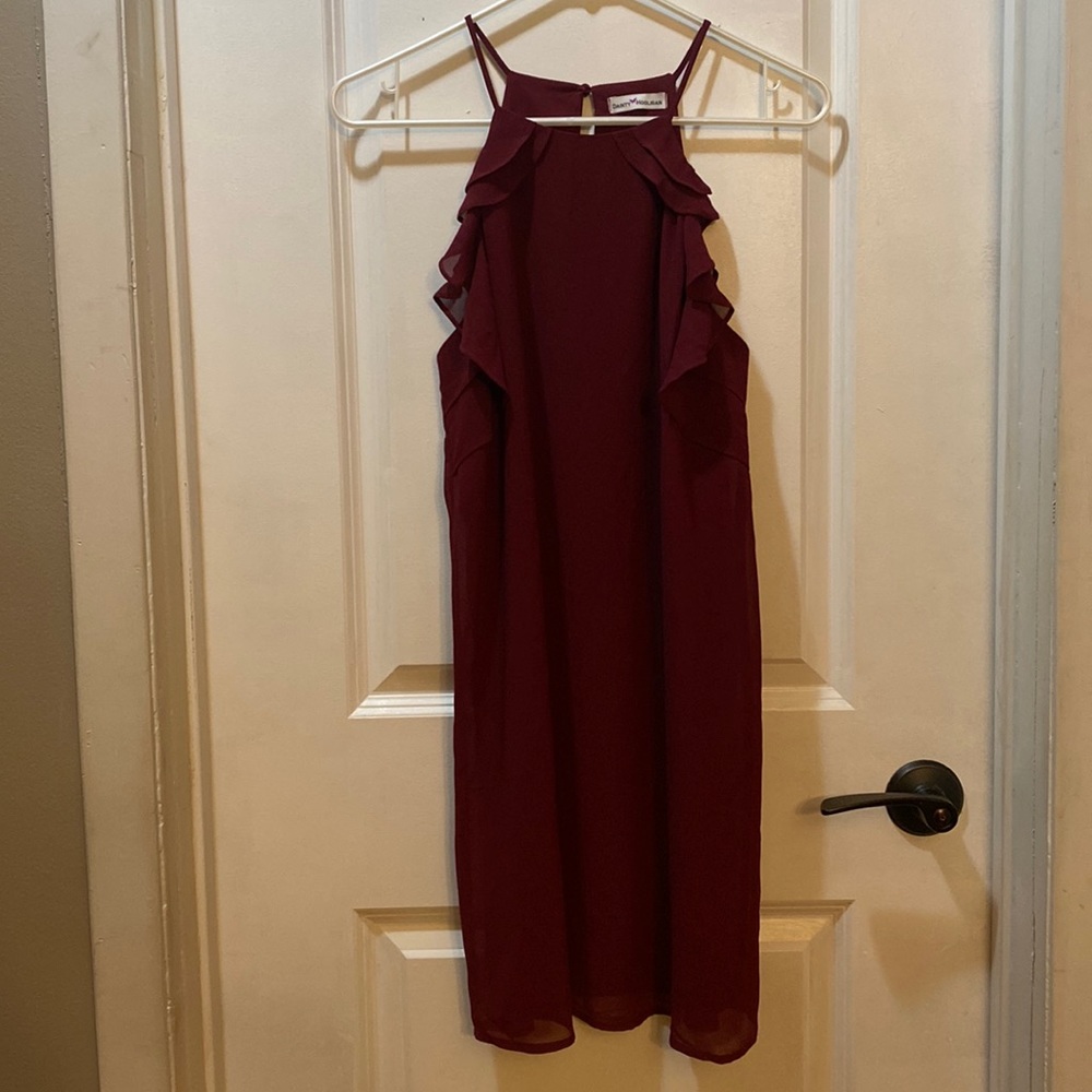 Dainty Hooligan Burgundy Dress- Sm